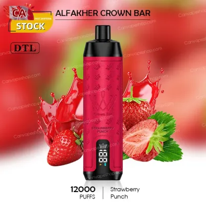 Strawberry Punch - AL FAKHER CROWN BAR - 12000puffs-canvapeshop-Strawberry Punch - AL FAKHER CROWN BAR - 12000puffs