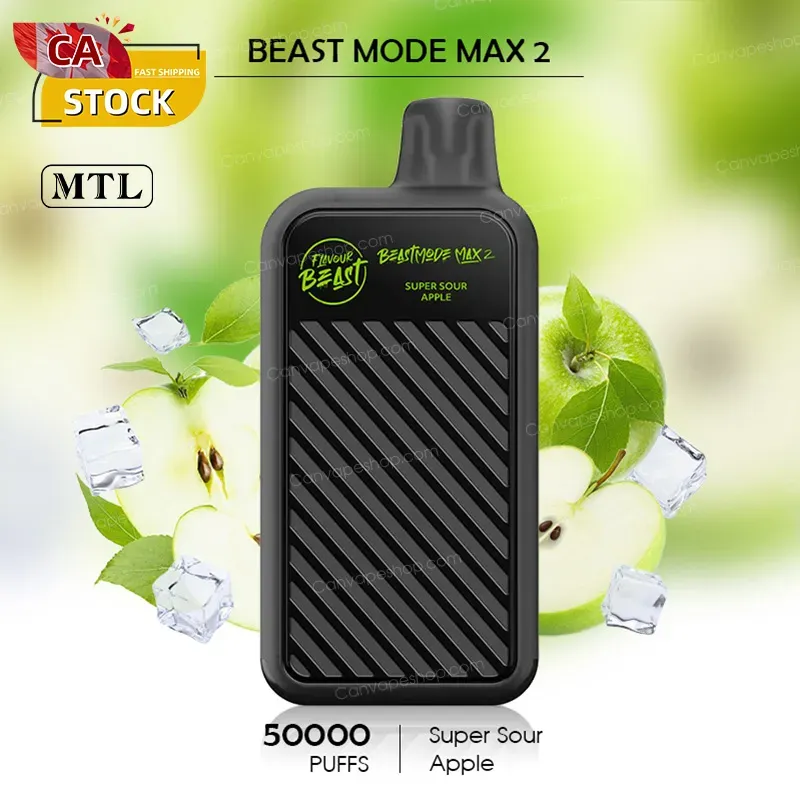 Super Sour Apple - Beast Mode Max 2 - 50000puffs