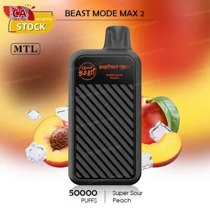 Super Sour Peach - Beast Mode Max 2 - 50000puffs