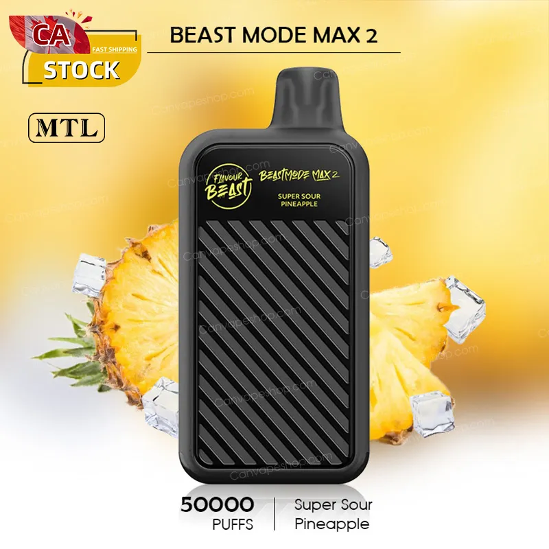 Super Sour Pineapple - Beast Mode Max 2 - 50000puffs