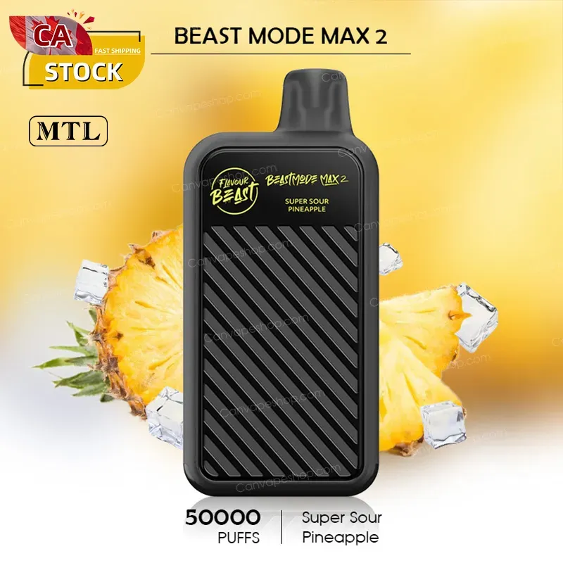 Super Sour Pineapple - Beast Mode Max 2 - 50000puffs