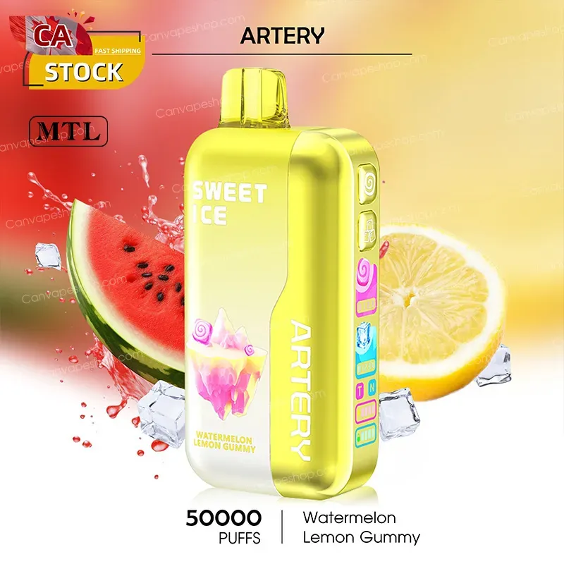 Watermelon Lemon Gummy - Artery CL6 - 50000puffs-canvapeshop-Watermelon Lemon Gummy - Artery CL6 - 50000puffs