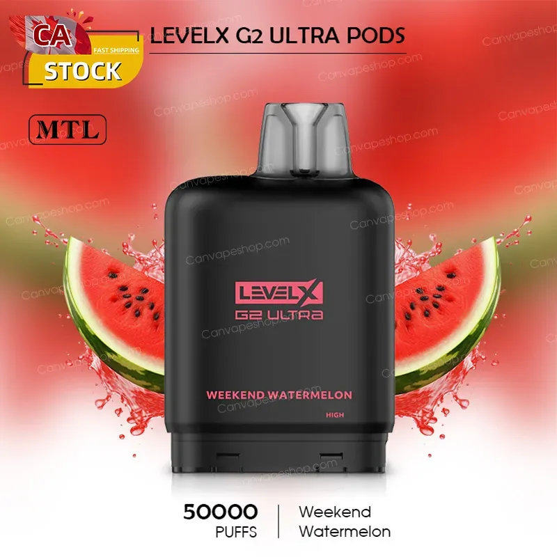 Weekend Watermelon - LevelX G2 Ultra Pods - 50000puffs-canvapeshop-Weekend Watermelon - LevelX G2 Ultra Pods - 50000puffs