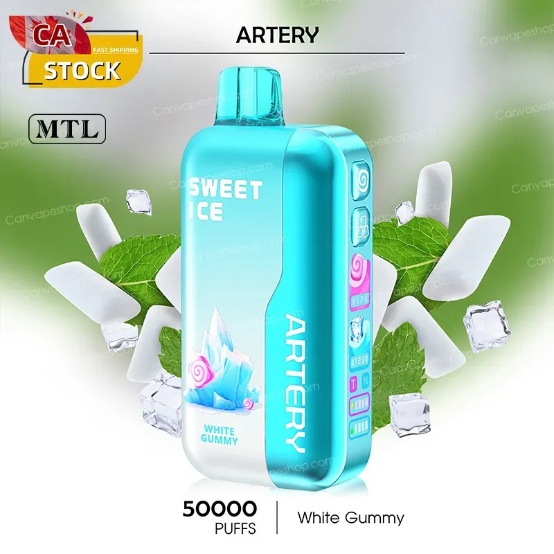 White Gummy - Artery CL6 - 50000puffs-canvapeshop-White Gummy - Artery CL6 - 50000puffs