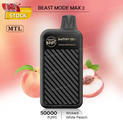Wicked White Peach - Beast Mode Max 2 - 50000puffs