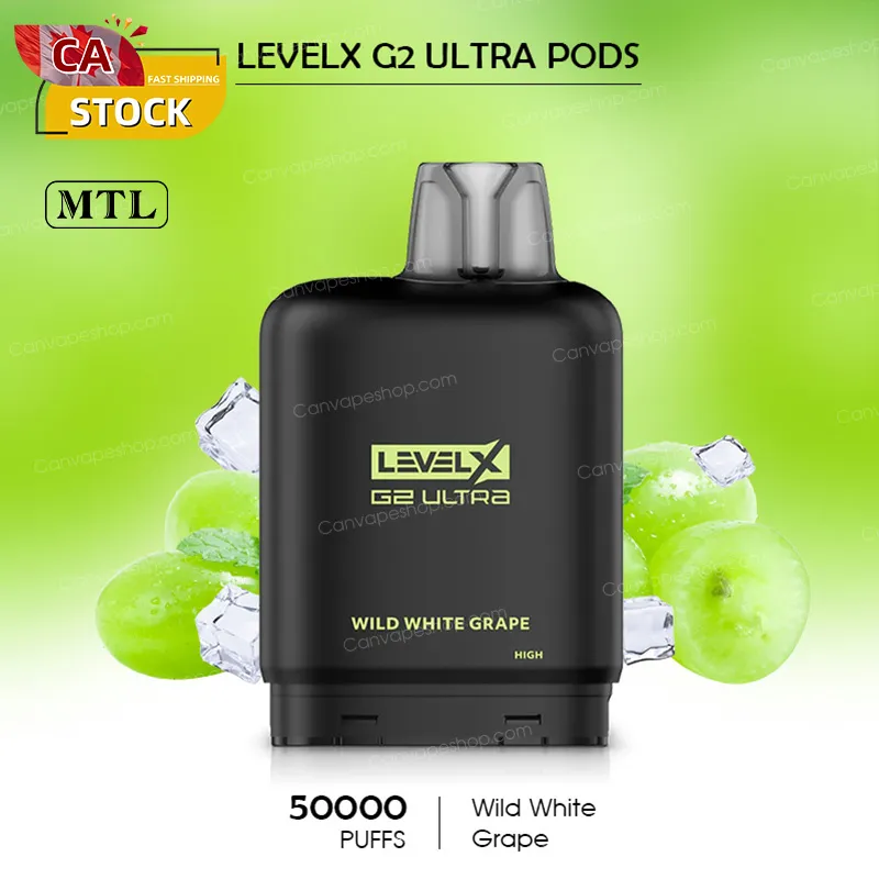 Wild White Grape - LevelX G2 Ultra Pods - 50000puffs-canvapeshop-Wild White Grape - LevelX G2 Ultra Pods - 50000puffs