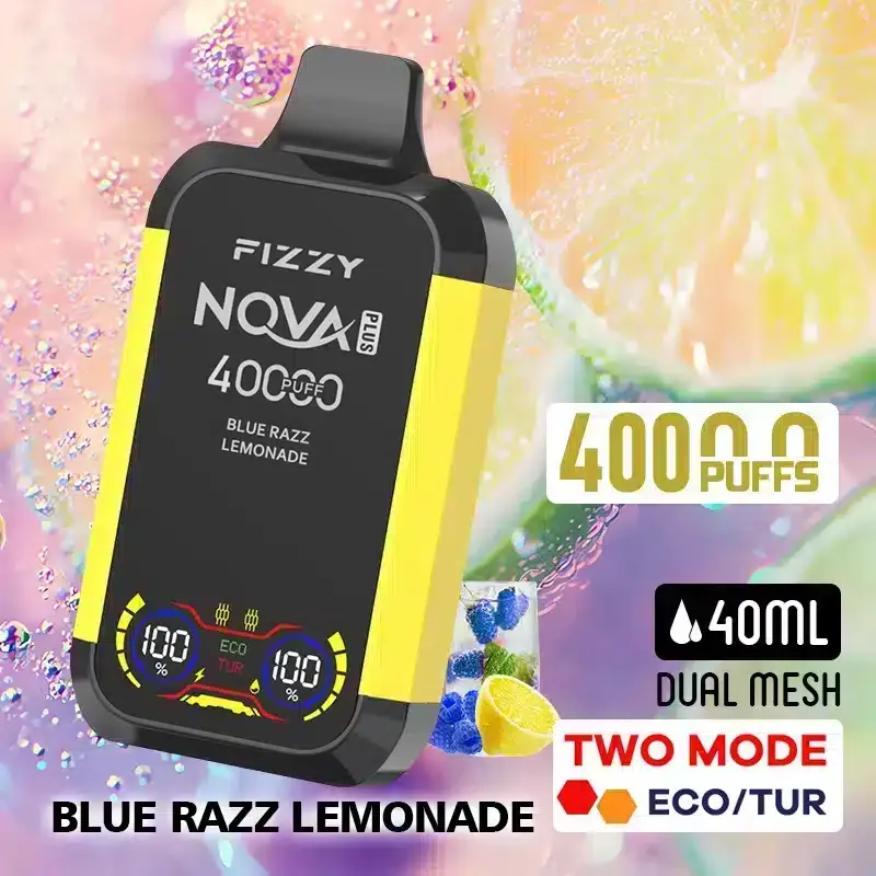 Fizzy Nova Plus Blue Razz Lemonade – 40000 Puffs Disposable Vape