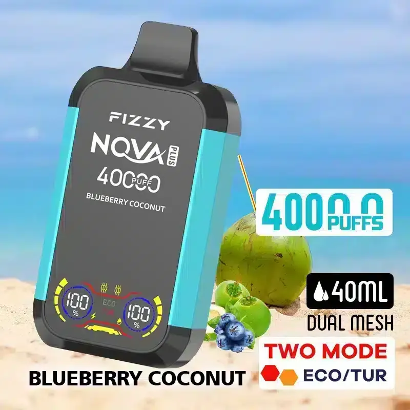 Fizzy Nova Plus Blueberry Coconut – 40000 Puffs Disposable Vape