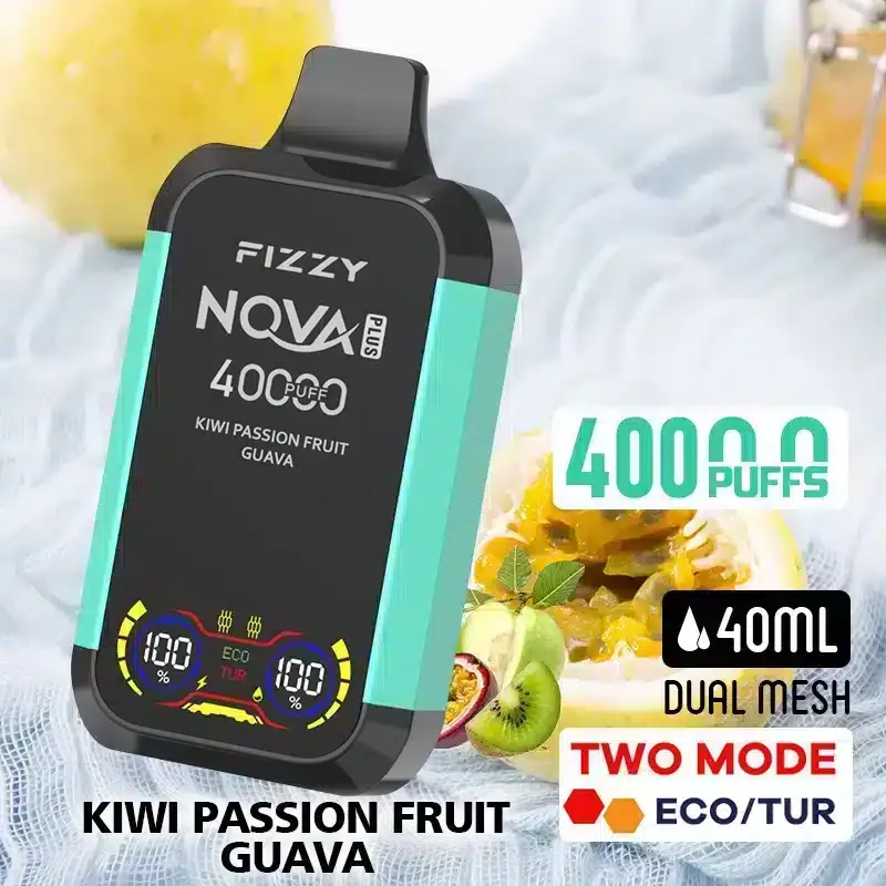 Fizzy Nova Plus Kiwi Passion Fruit Guava – 40000 Puffs Disposable Vape