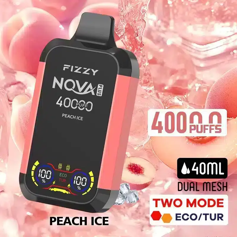 Fizzy Nova Plus Peach Ice – 40000 Puffs Disposable Vape