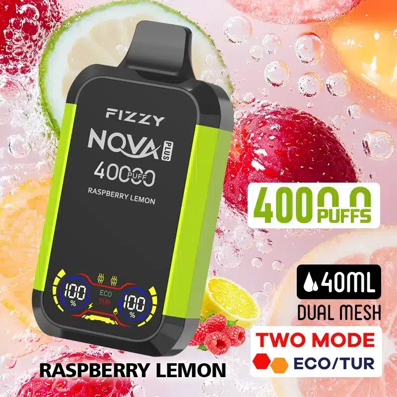 Fizzy Nova Plus Raspberry Lemon – 40000 Puffs Disposable Vape