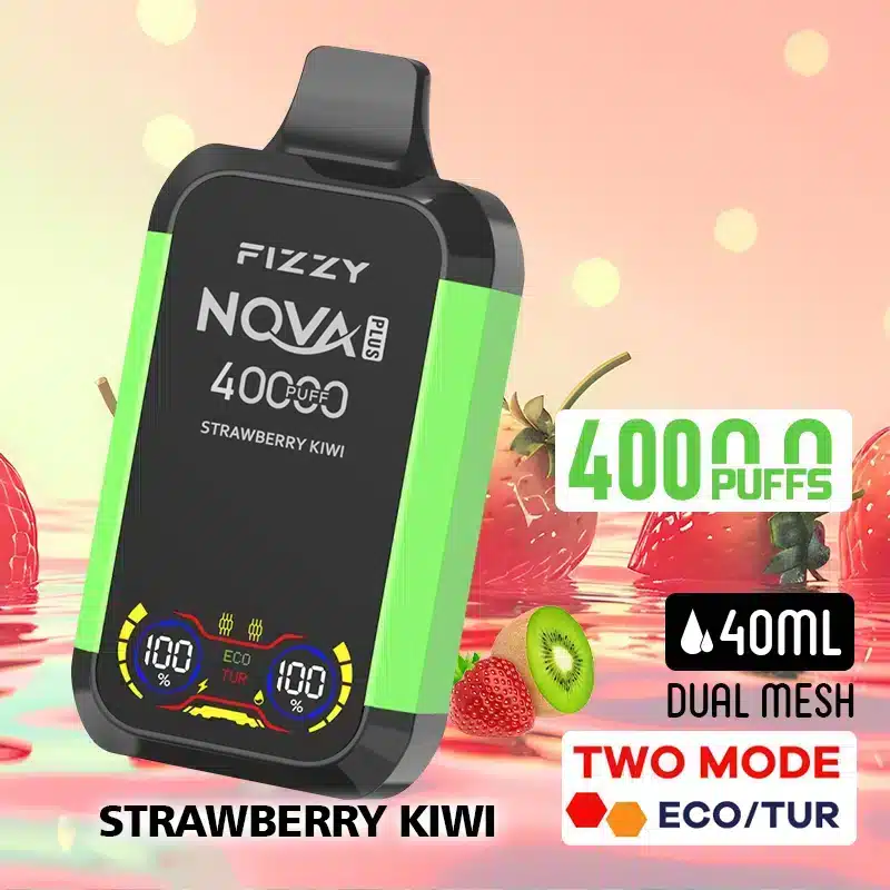 Fizzy Nova Plus Strawberry Kiwi – 40000 Puffs Disposable Vape