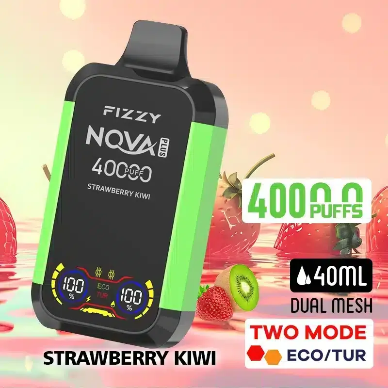 Fizzy Nova Plus Strawberry Kiwi – 40000 Puffs Disposable Vape