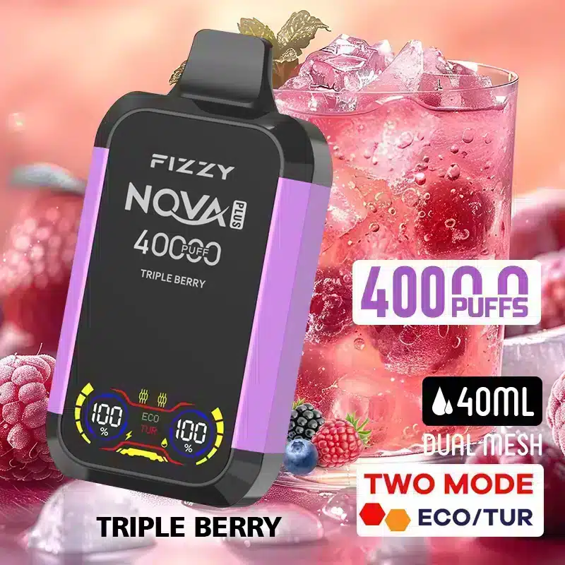 Fizzy Nova Plus Triple Berry – 40000 Puffs Disposable Vape