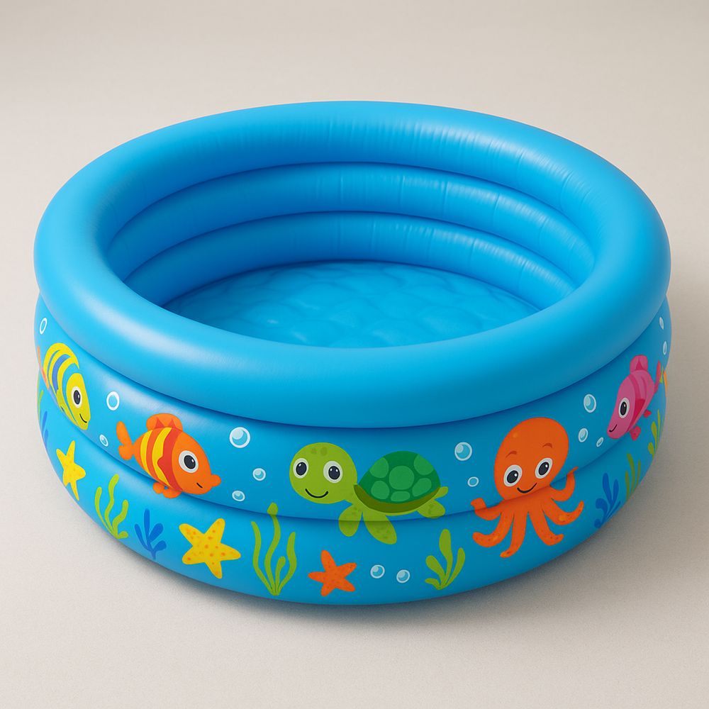 Lasten Pyöreä PVC Uima-allas Sininen 122 cm