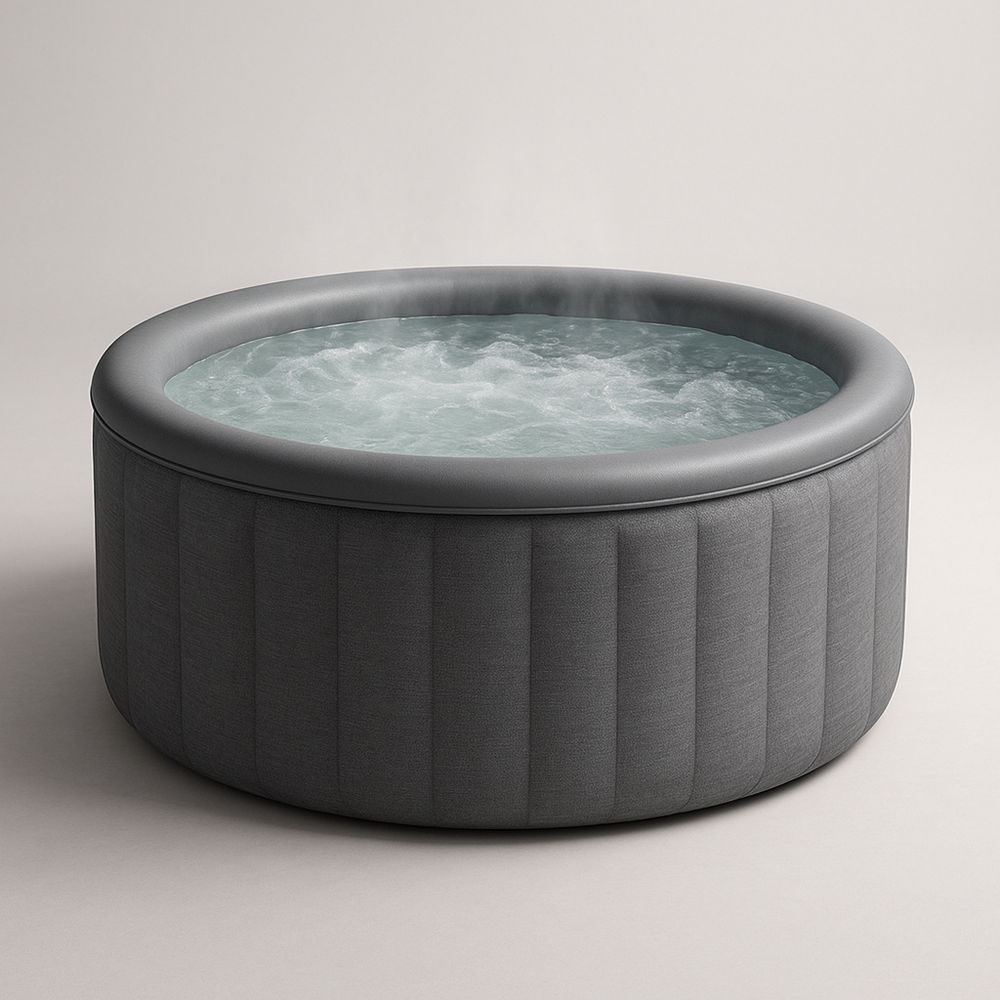 Pyöreä ilmatäytteinen PVC-kylpyamme harmaa Ø180cm