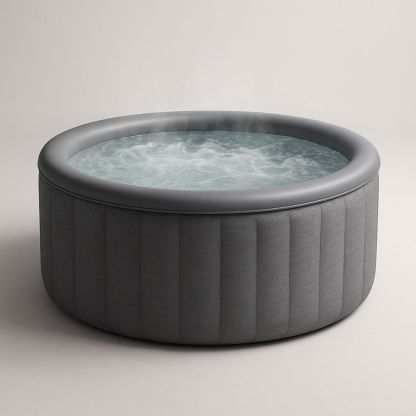 Pyöreä ilmatäytteinen PVC-kylpyamme harmaa Ø180cm