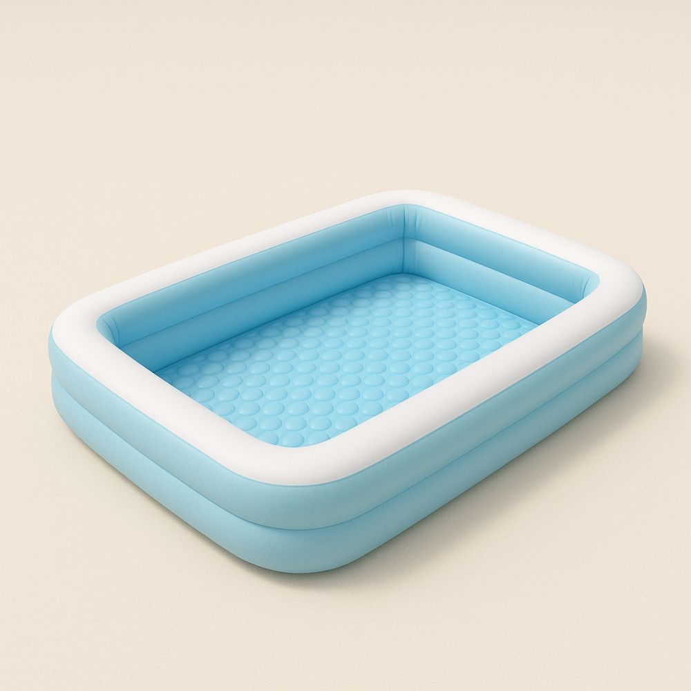 Suorakulmainen PVC-uima-allas sininen ja valkoinen 262x175x56 cm