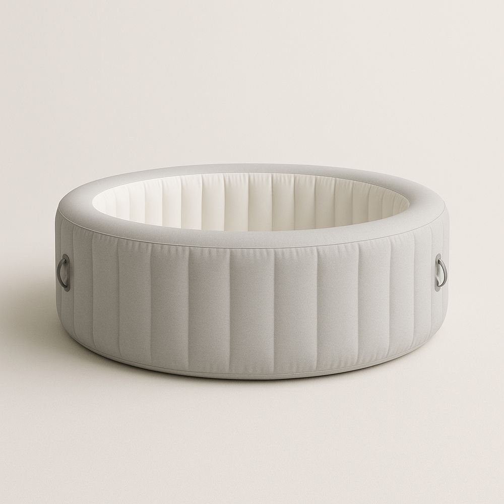 Pyöreä PVC-kylpyamme harmaa 200x70cm