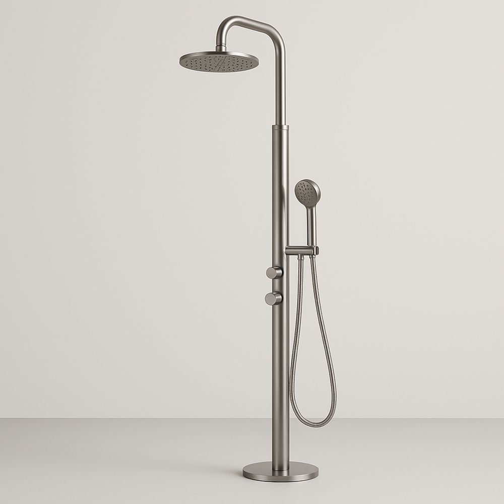 Vapaasti seisova ruostumaton terässuihkupylväs 210cm