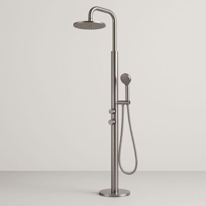 Vapaasti seisova ruostumaton terässuihkupylväs 210cm