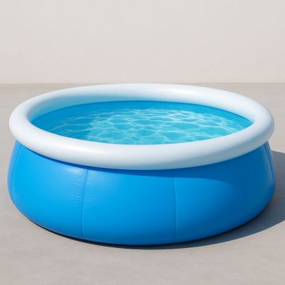 Puhallettava pyöreä allas PVC sininen valkoinen 305 cm