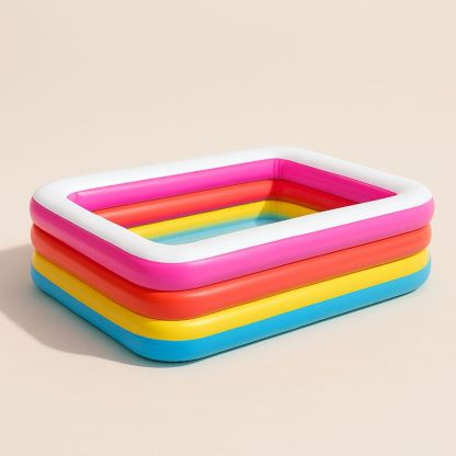 Lasten PVC-uima-allas Valkoinen/Vaaleanpunainen/Oranssi/Keltainen/Sininen 262x175x56 cm