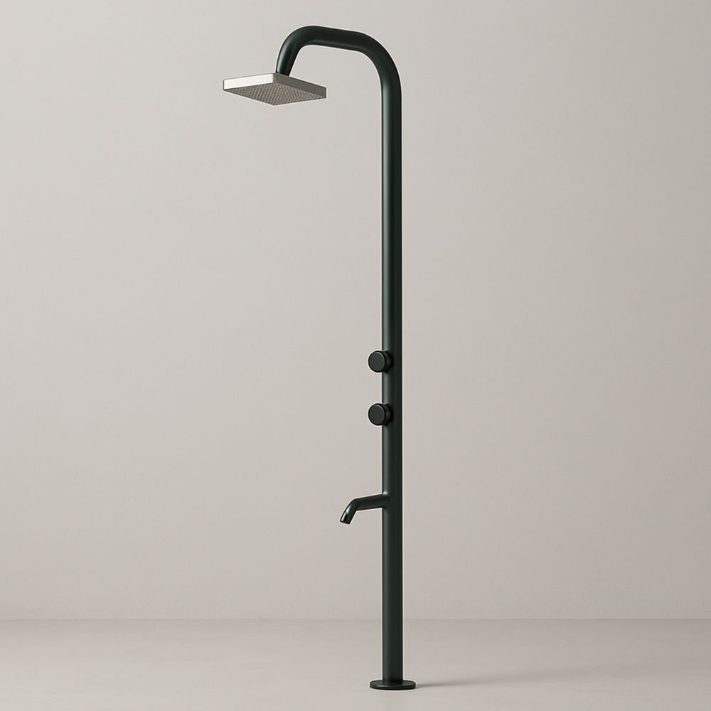 Ulkosuihku metallinen musta 220 cm