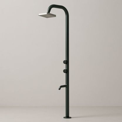 Ulkosuihku metallinen musta 220 cm