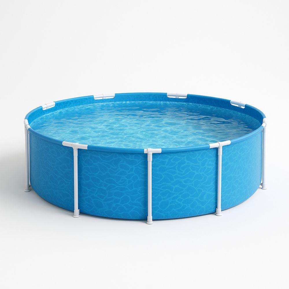 Pyöreä PVC uima-allas teräsrunko 300 cm sininen