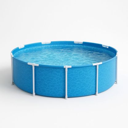 Pyöreä PVC uima-allas teräsrunko 300 cm sininen