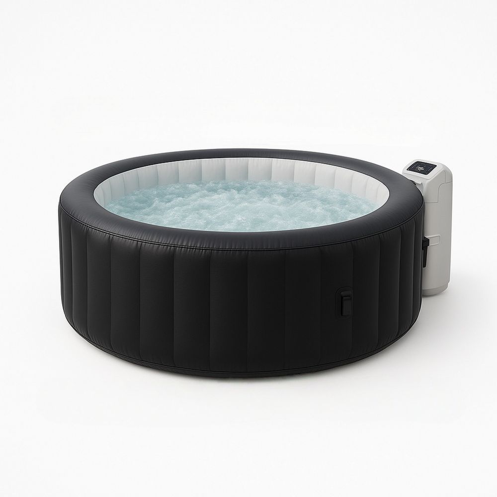 Pyöreä PVC Poreallas Musta Ø196 cm