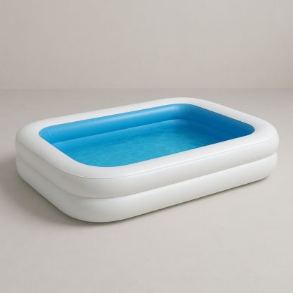 PVC Lastenallas Valkoinen/Sininen 262x175x56 cm