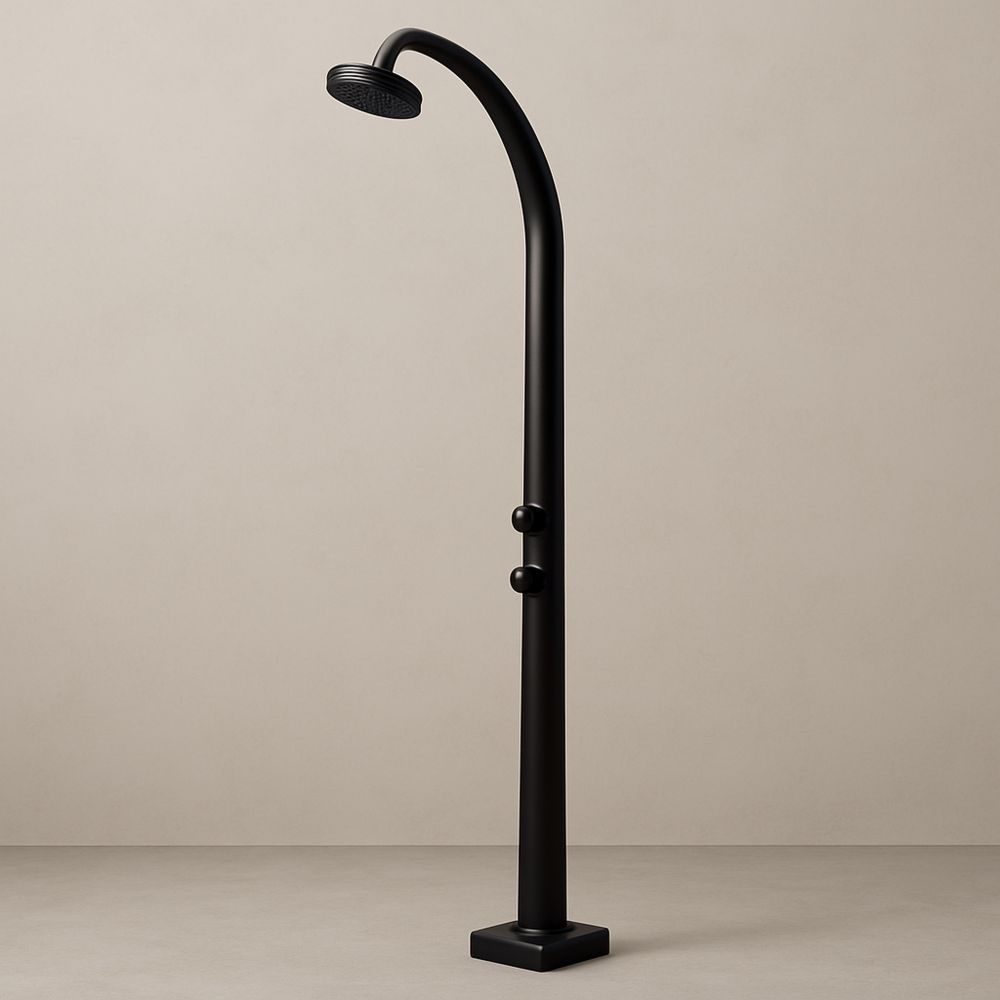 Metallinen ulkosuihku musta 220cm