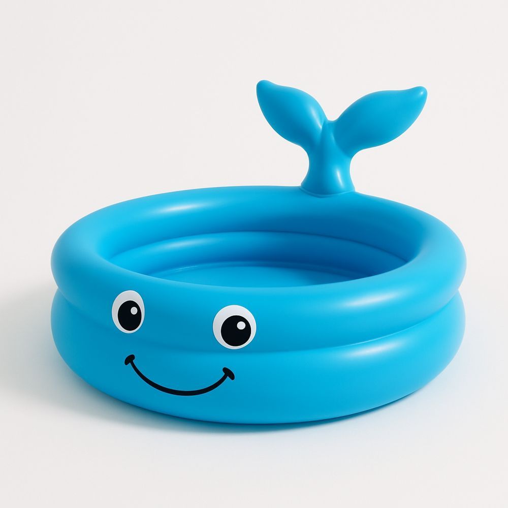 Sininen PVC Valaanmuotoinen Lasten Uima-allas