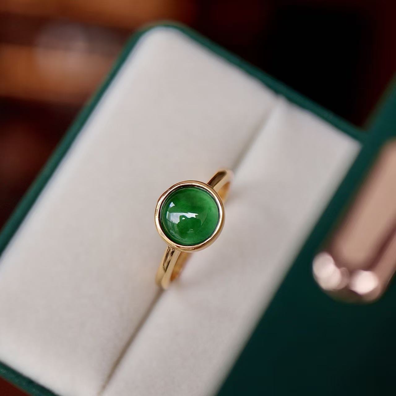 Natural Jade Stud Earrings