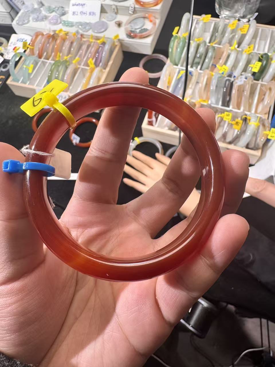 L-063Red bracelet and  red ring