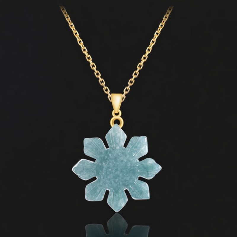 Natural Jade Sunflower Pendant S925 Silver Jade Pendant Female Jade Pendant