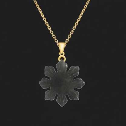 Natural Jade Sunflower Pendant S925 Silver Jade Pendant Female Jade Pendant