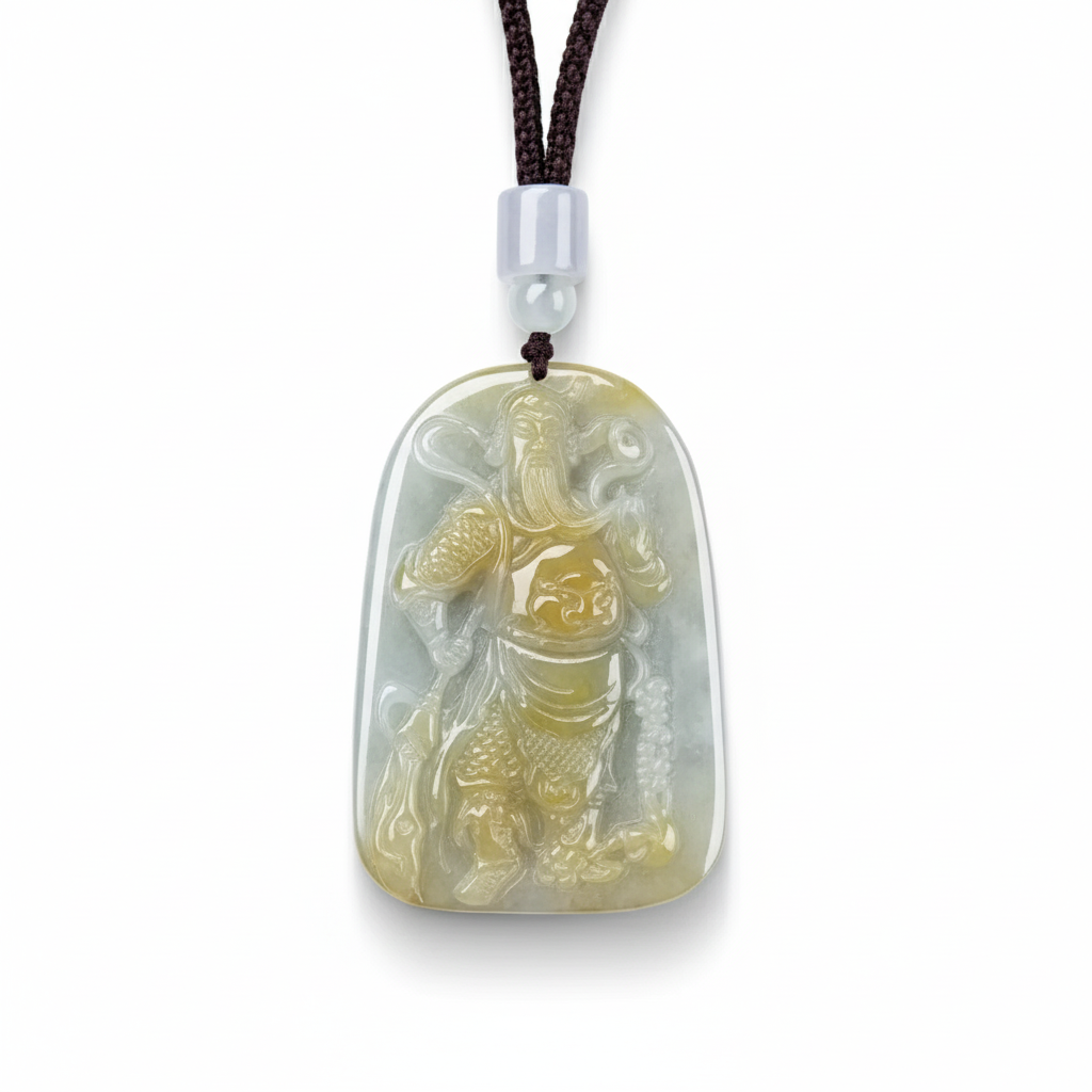 C-002 Celestial Kylin-War God Guan Yu Jade Pendant