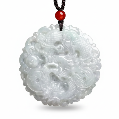 Dragon Zodiac Green Jade Pendant