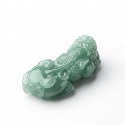 Pi Xiu (Wealth Guardian) Green Jade Pendant