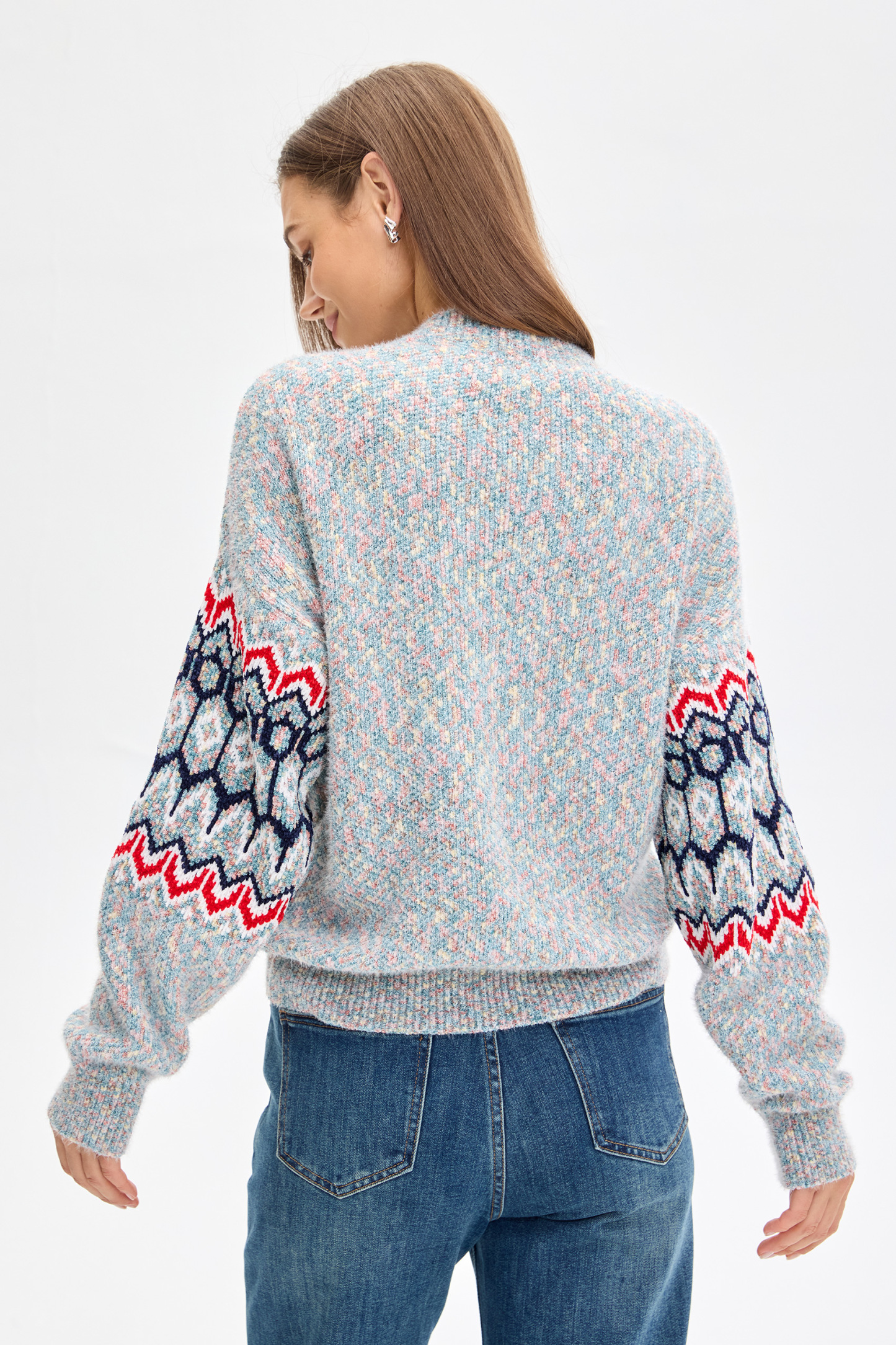  Vessira Women's wear Crewneck Fitted Grey with Crewneck Design & Long Sleeves