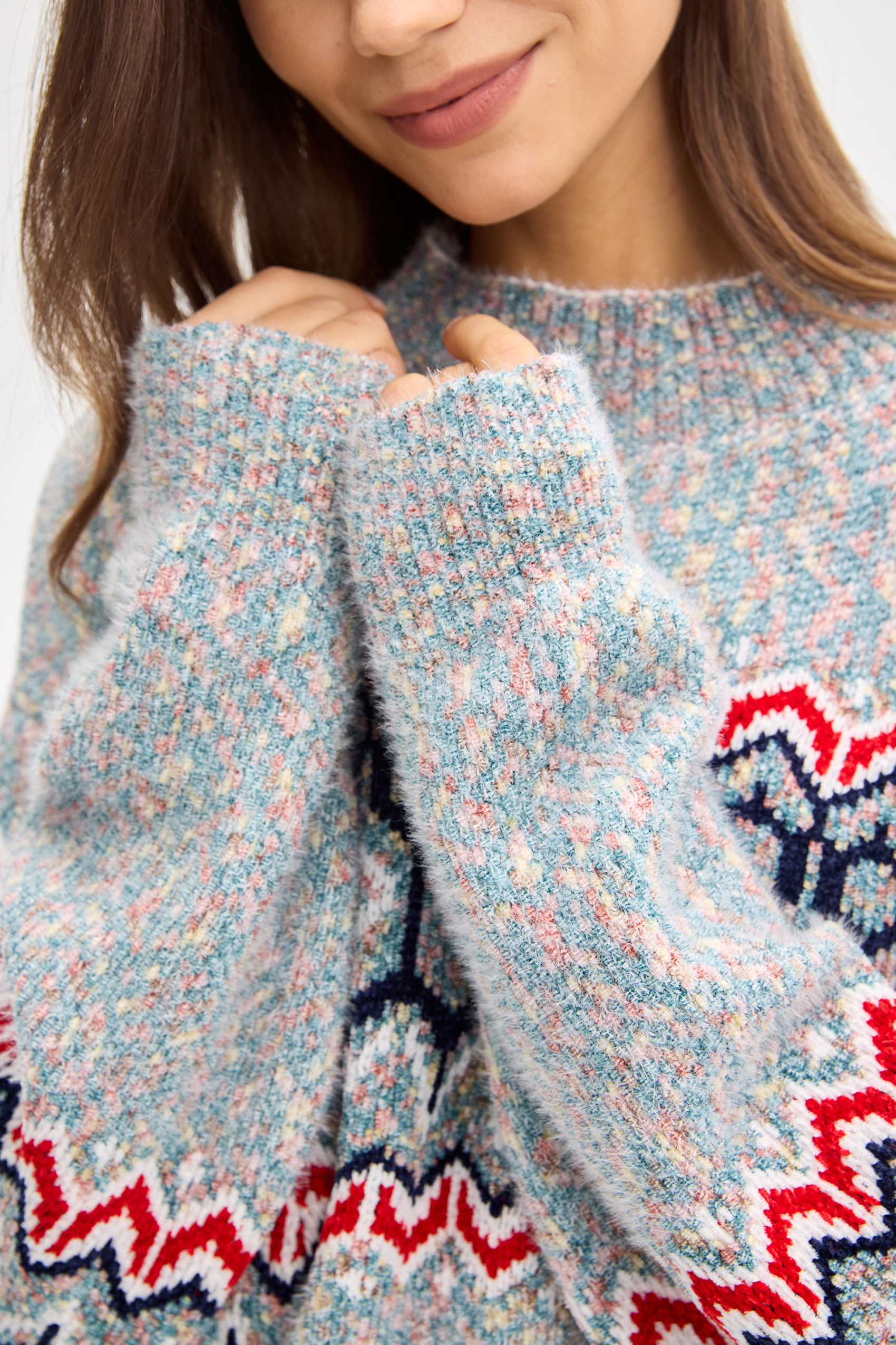  Vessira Women's wear Crewneck Fitted Grey with Crewneck Design & Long Sleeves