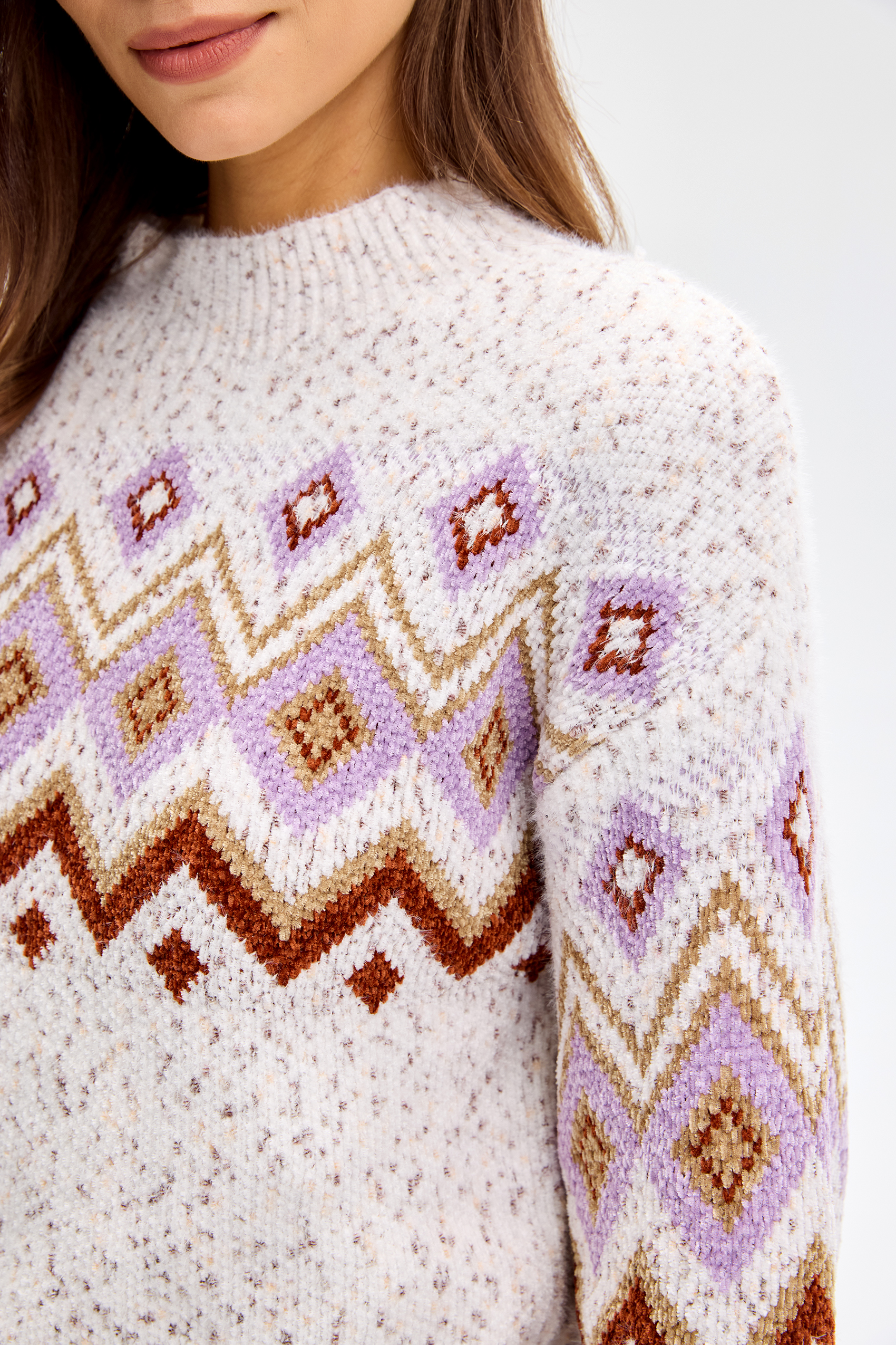  Vessira Womenswear Crewneck Fitted Grey with Crewneck Design & Long Sleeves