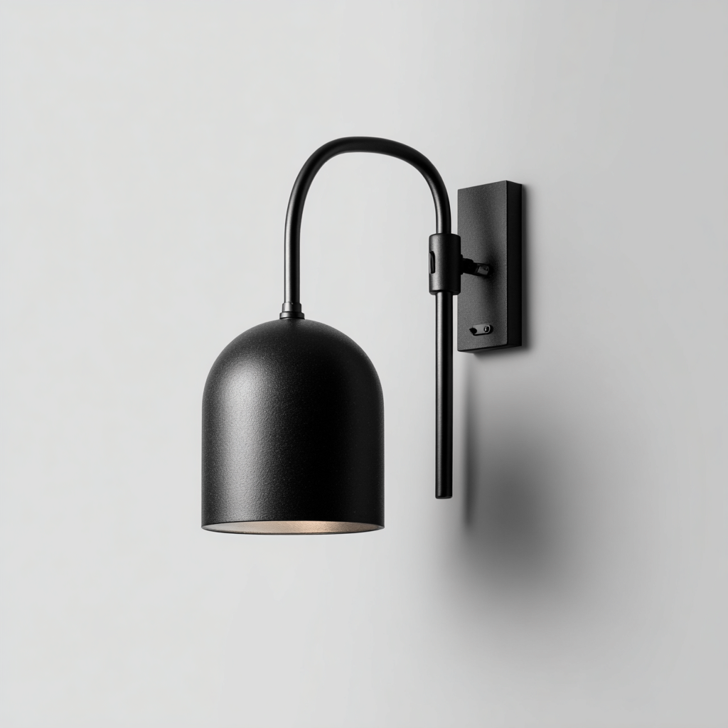 Wandleuchte Metall 22x15x28 cm - Schwarz - Modernes Design