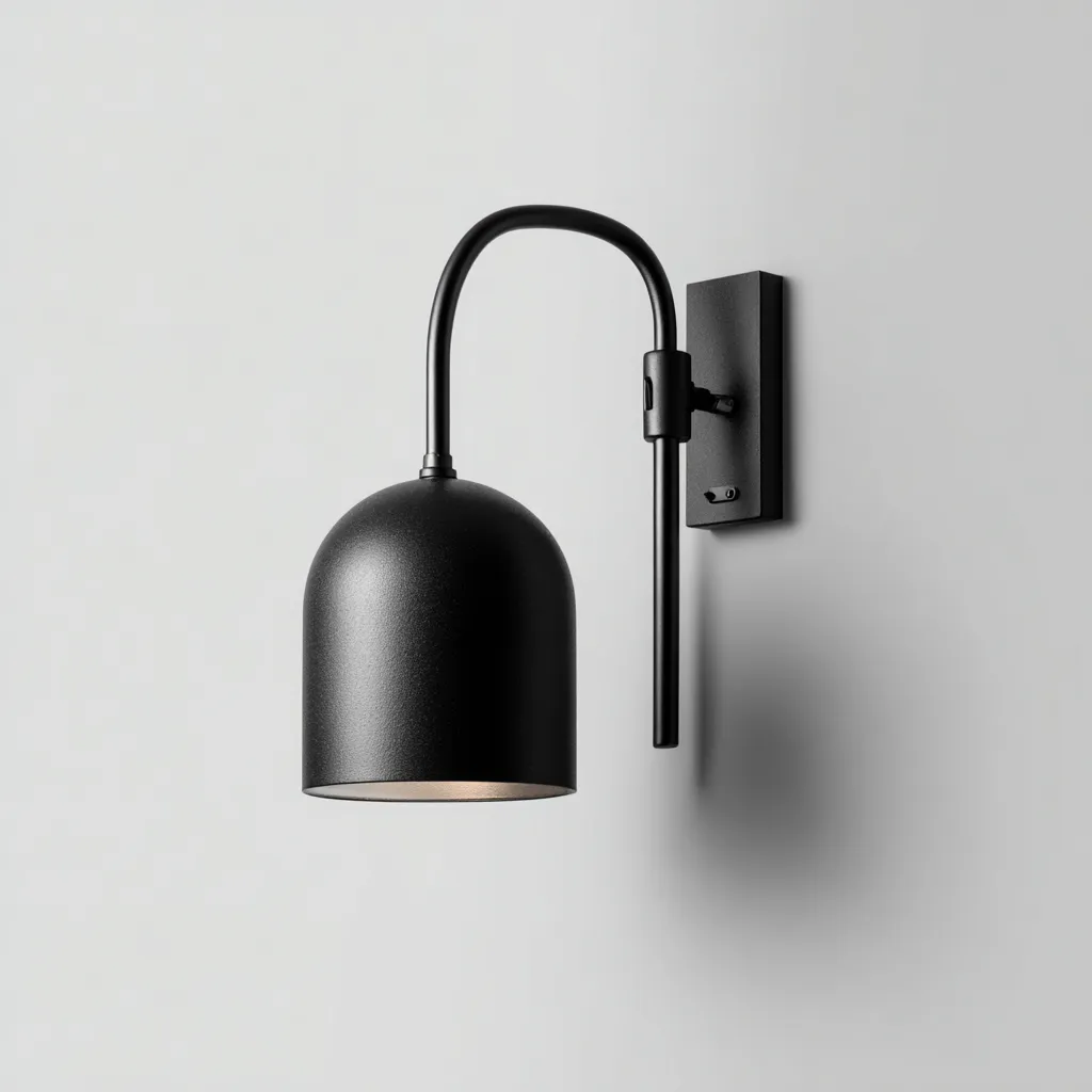 Wandleuchte Metall 22x15x28 cm - Schwarz - Modernes Design