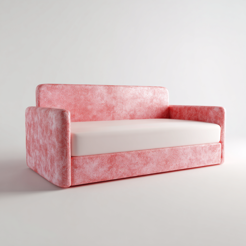 Schlafsofa Stoff 200x95x85 cm - Rosa - Modernes minimalistisches Design