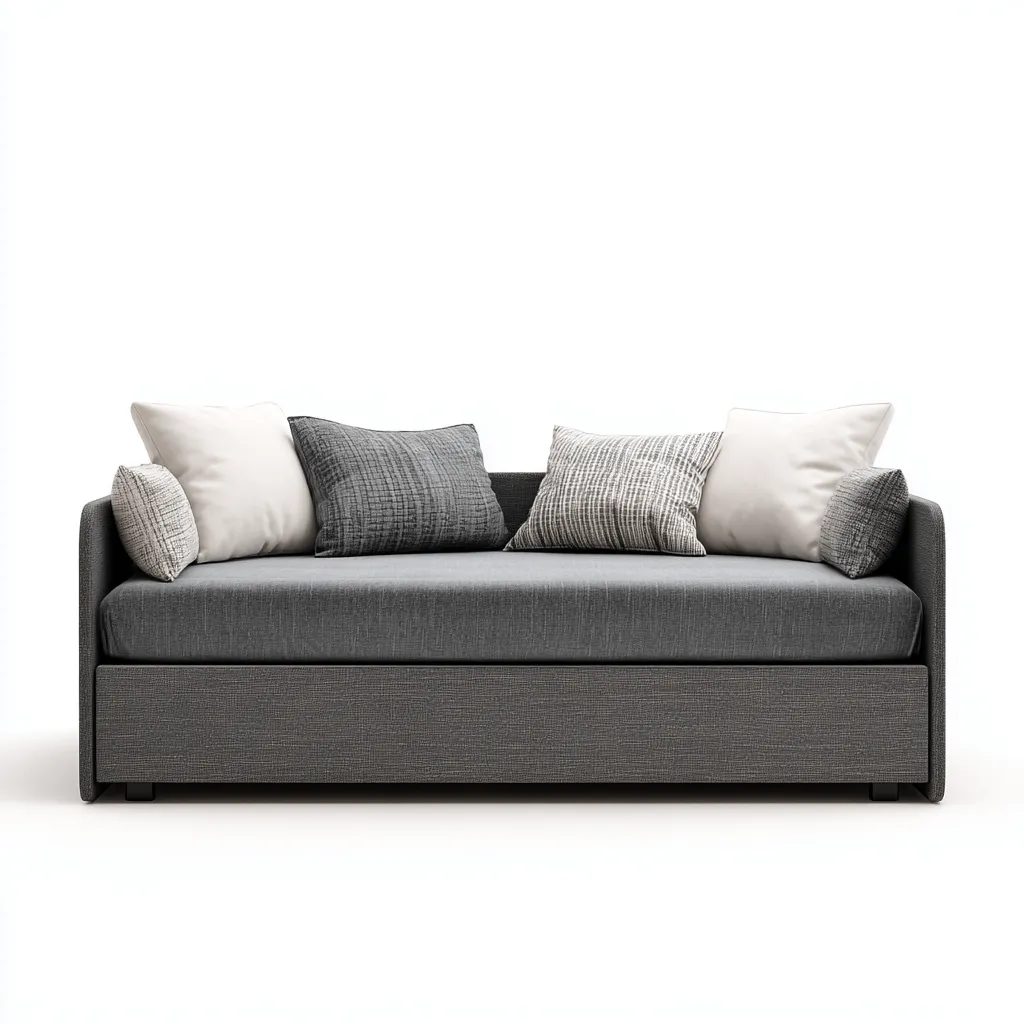 Schlafsofa Stoff 200x90x70 cm - Grau - Für Schlafzimmer - Modernes Design mit Schlaffunktion-Warmthive