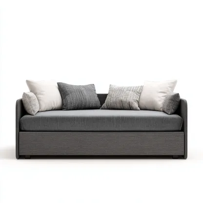 Schlafsofa Stoff 200x90x70 cm - Grau - Für Schlafzimmer - Modernes Design mit Schlaffunktion-Warmthive
